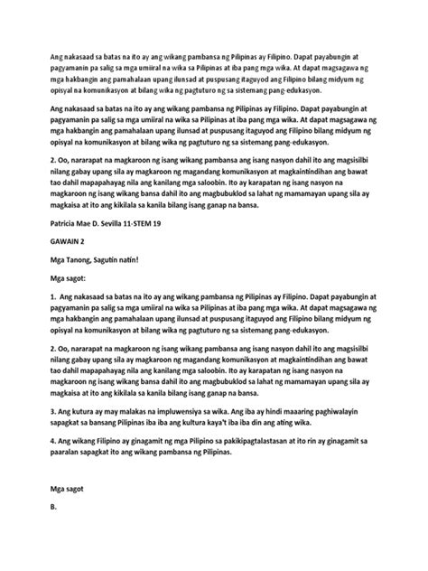 NAKASAAD: Tagalog.